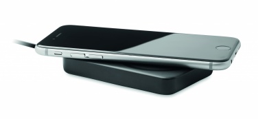 Logo trade promotional gifts picture of: Magnetic wireless charger 15W powerbank 5000 mAh