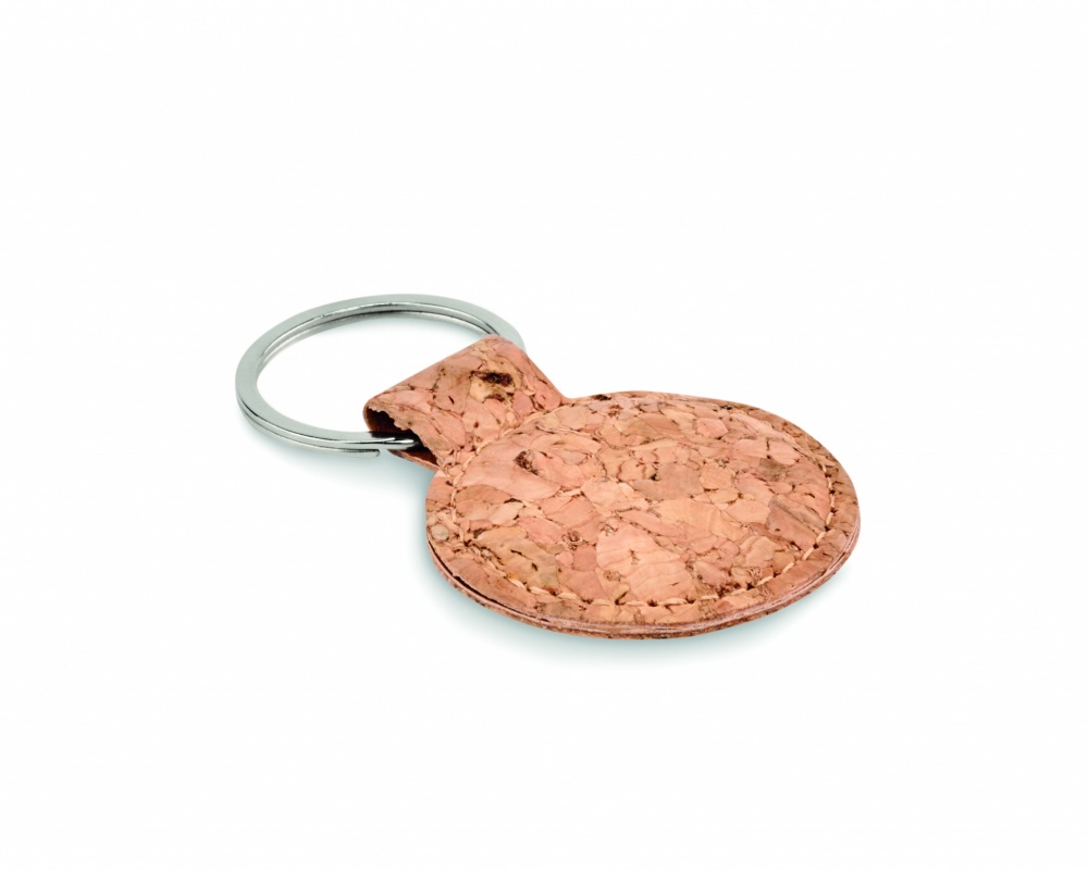 Logotrade advertising products photo of: Round cork key ring Mikkeli