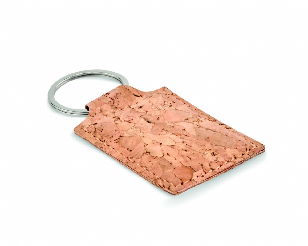 Logo trade advertising product photo of: Rectangular cork key ring Imatra