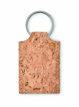 Logo trade promotional gift photo of: Rectangular cork key ring Imatra