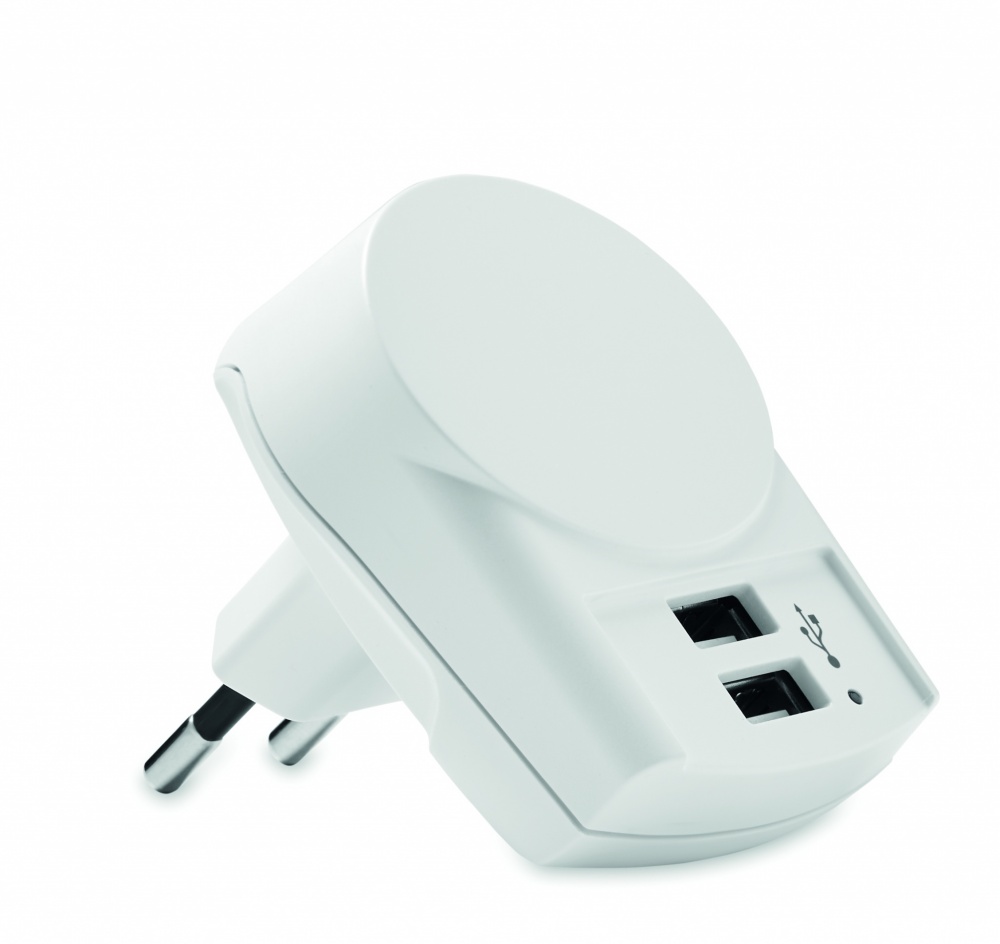 Logo trade promotional gifts picture of: Skross Euro USB Charger (2xA) 12W