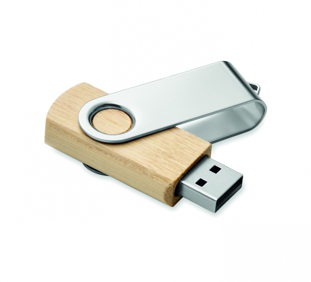 Logo trade promotional giveaways image of: Techmate bamboo USB 16GB       MO6898-40