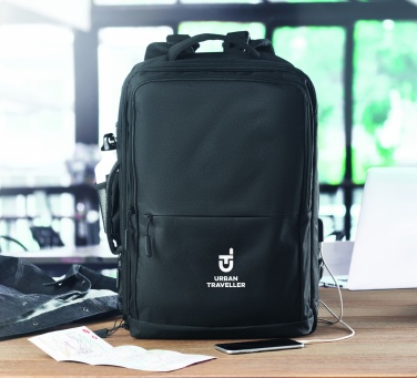 Logo trade corporate gifts image of: Backpack 600D RPET