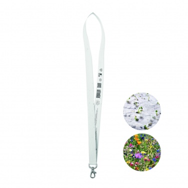 Logo trade business gift photo of: Seed paper lanyard w/hook