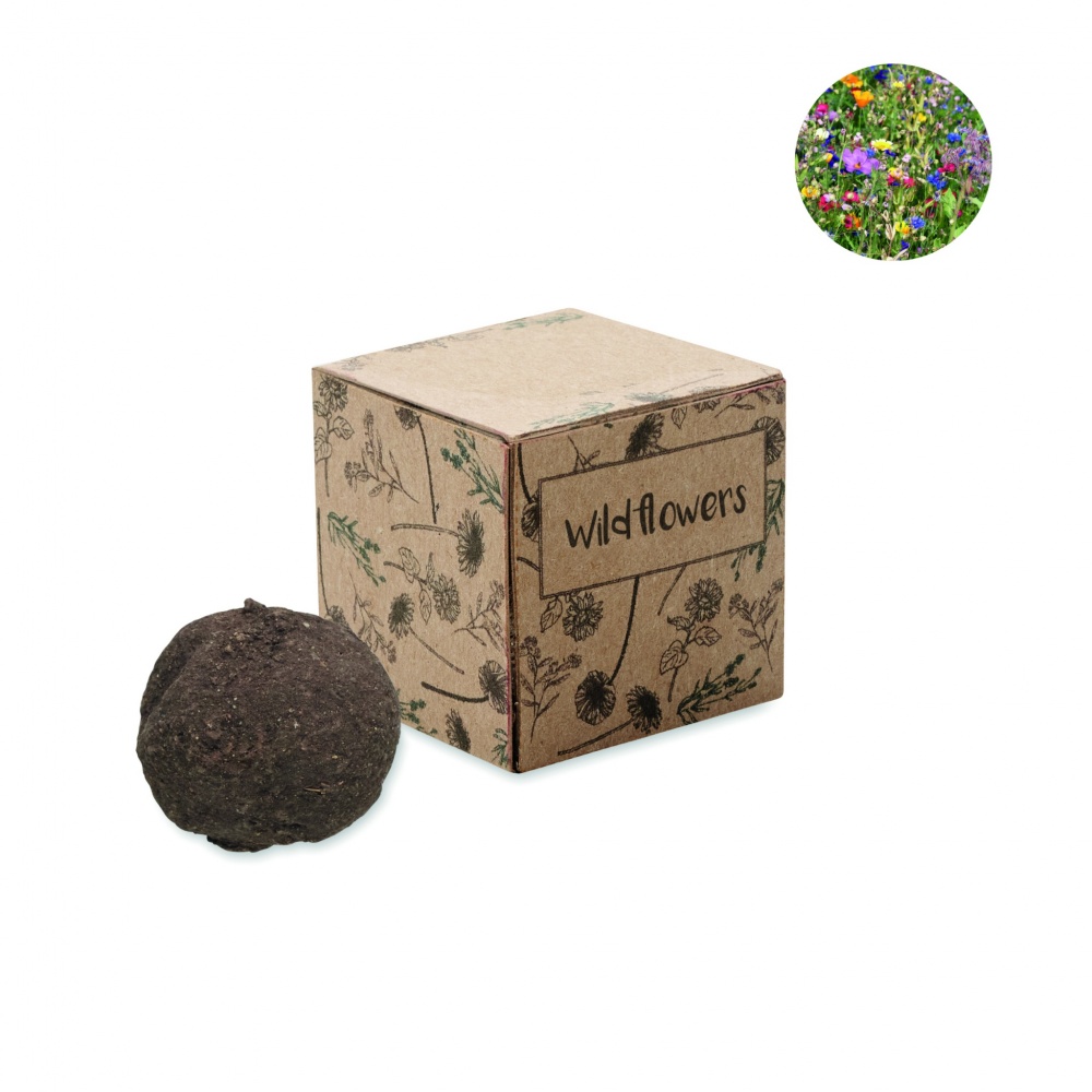 Logo trade business gifts image of: Seed bomb growing kit