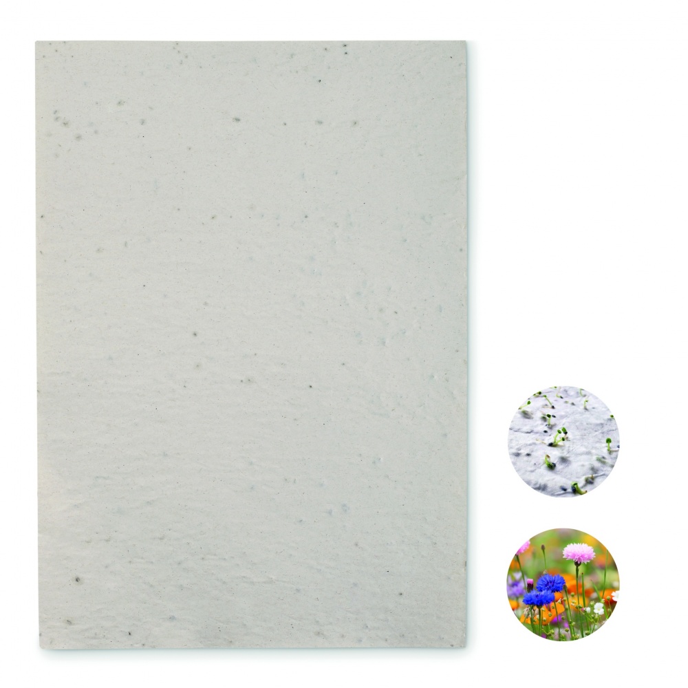 Logo trade promotional items image of: A4 wildflower seed paper sheet