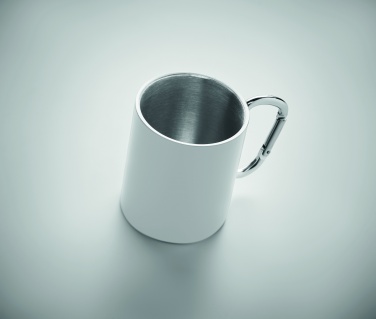 Logo trade promotional gifts image of: Metal mug and carabiner handle