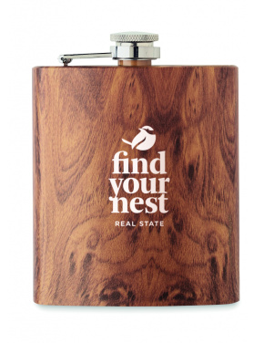 Logo trade promotional gifts image of: Slim hip flask 190 ml