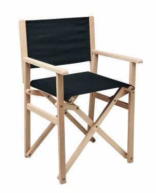 Logo trade corporate gift photo of: Foldable wooden beach chair