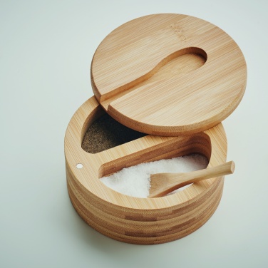 Logotrade promotional giveaway image of: Salt and pepper bamboo box