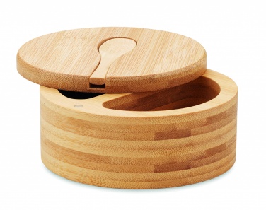 Logo trade promotional giveaways image of: Salt and pepper bamboo box