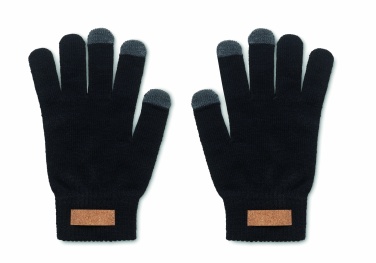 Logo trade promotional merchandise picture of: RPET tactile gloves