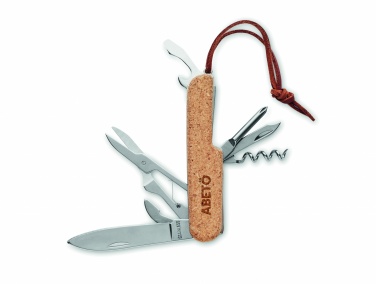 Logo trade corporate gifts picture of: Multi tool pocket knife cork