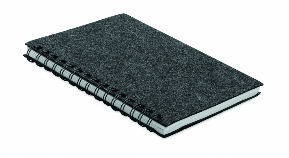 Logo trade promotional merchandise picture of: A5 RPET felt cover notebook