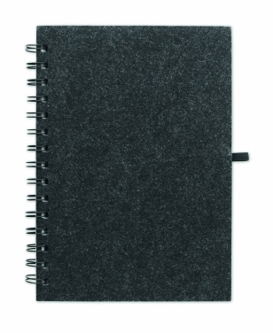 Logotrade promotional giveaway picture of: A5 RPET felt cover notebook