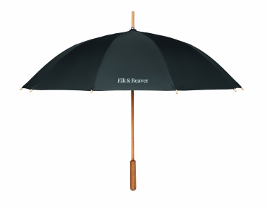 Logo trade corporate gift photo of: 23,5 inch RPET/bamboo umbrella