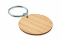 Round bamboo key ring Pieksämäki, Wood