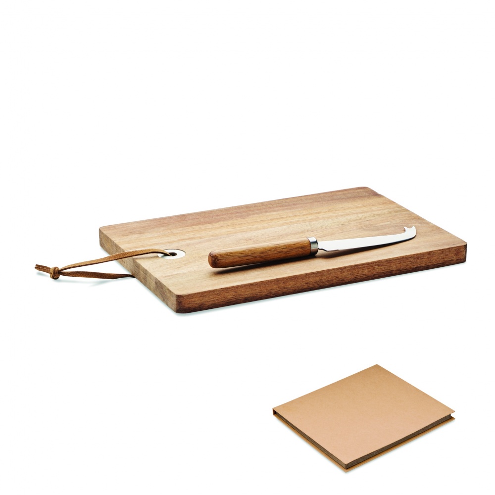 Logo trade promotional products picture of: Acacia wood cheese board set