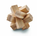 Bamboo brain teaser star shape, Wood