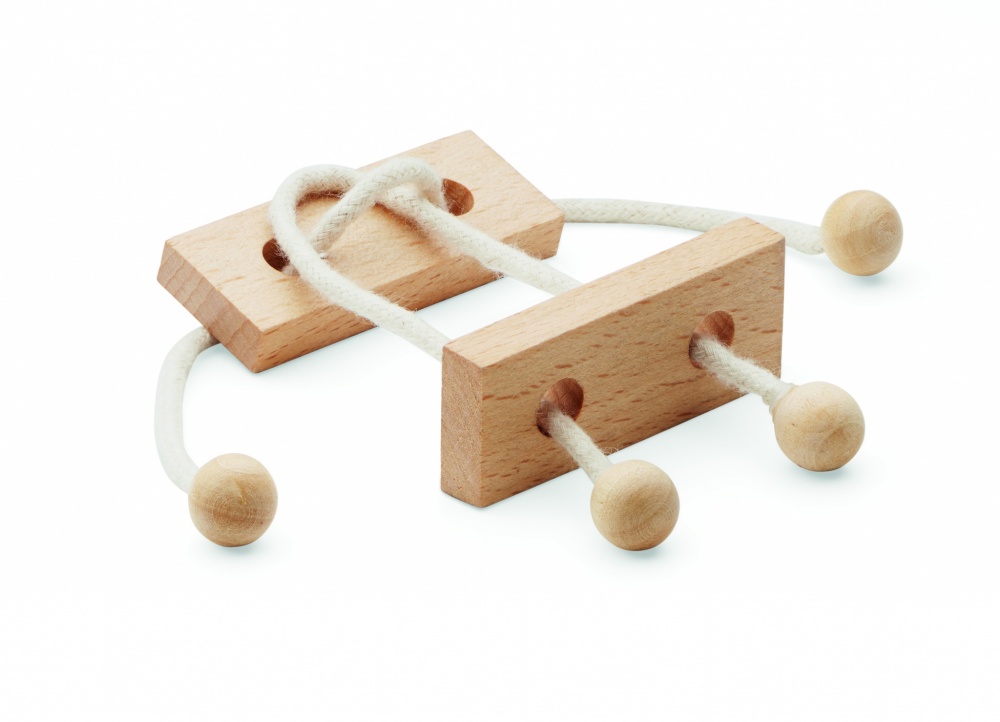 Logo trade promotional merchandise picture of: Wooden brain teaser rectangle