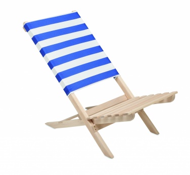 Logo trade promotional giveaway photo of: Foldable wooden beach chair