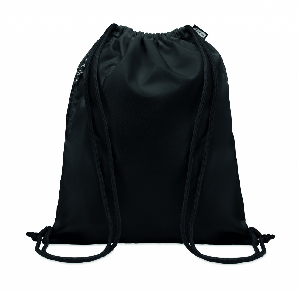 Logo trade business gifts image of: Large drawstring bag 300D RPET