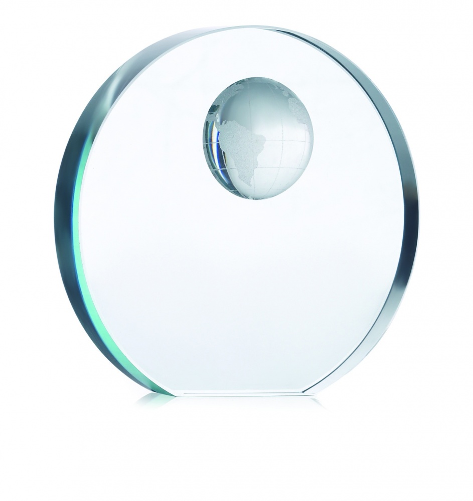 Logo trade advertising product photo of: Globe glass trophy