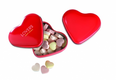 Logotrade business gift image of: Heart tin box with candies