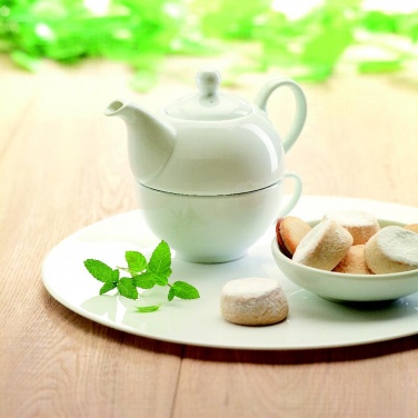 Logo trade promotional merchandise picture of: Teapot and cup set 400 ml