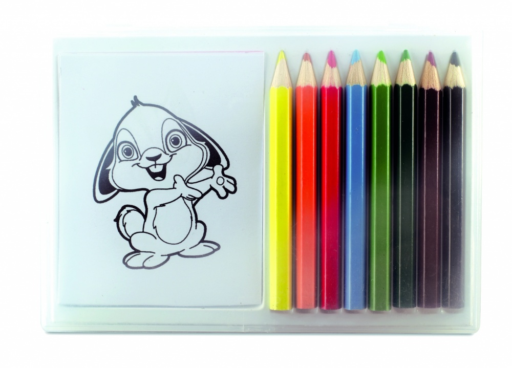 Logo trade promotional giveaways picture of: Wooden pencil colouring set