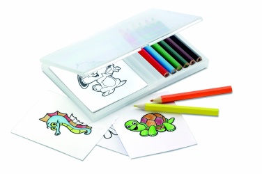 Logo trade advertising products image of: Wooden pencil colouring set