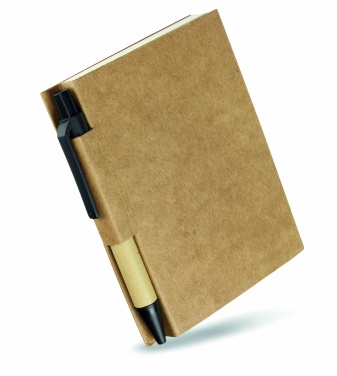 Logo trade promotional merchandise picture of: Recycled notebook with pen