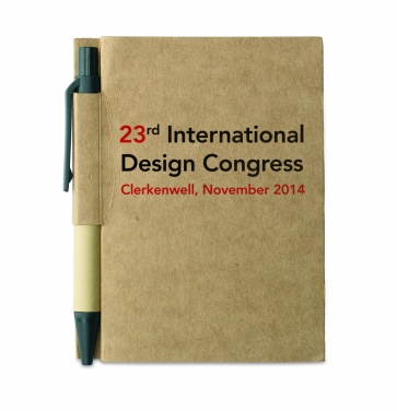 Logo trade promotional merchandise picture of: Recycled notebook with pen