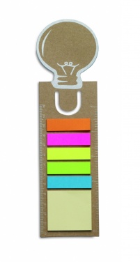 Logo trade promotional products image of: Bookmark with sticky memo pad