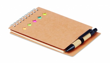 Logo trade promotional items image of: Notepad with pen and memo pad