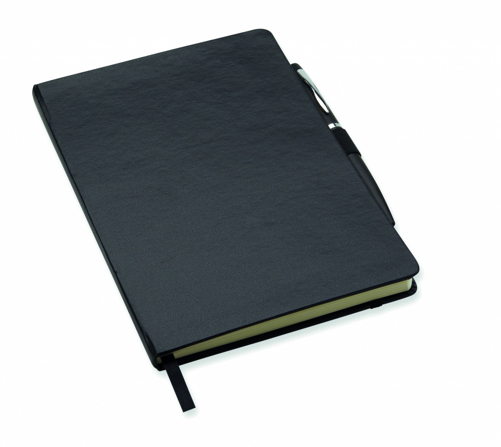 Logotrade promotional products photo of: A5 notebook with pen 72 lined