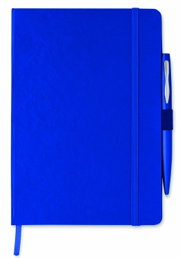 Logo trade promotional merchandise image of: A5 notebook with pen 72 lined