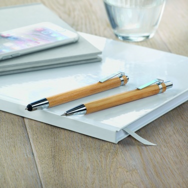 Logotrade promotional merchandise image of: Bamboo pen and pencil set