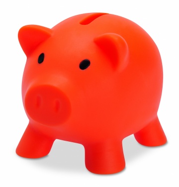 Logo trade business gifts image of: Piggy bank