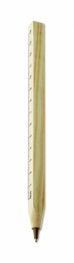 Logo trade advertising products image of: Wooden ruler pen