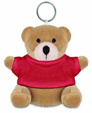 Logotrade promotional products photo of: Teddy bear key ring FINLAND