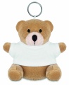 Teddy bear key ring FINLAND, White