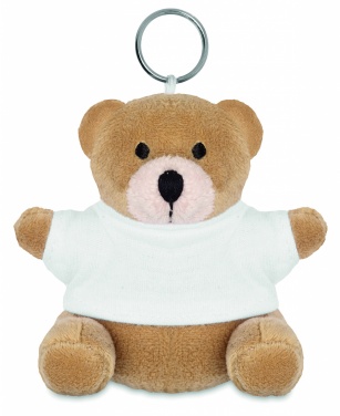 Logo trade promotional item photo of: Teddy bear key ring FINLAND