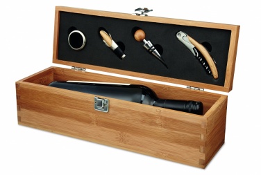 Logotrade promotional item picture of: Wine set in bamboo box