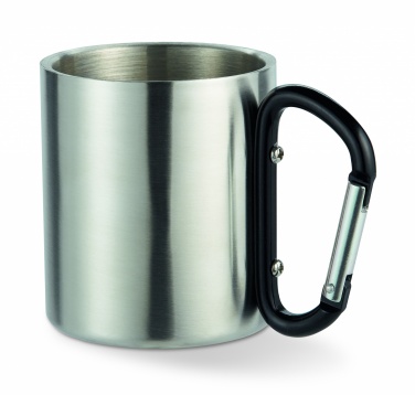 Logo trade promotional items image of: Metal mug & carabiner handle