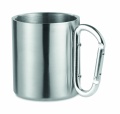 Metal mug & carabiner handle, Matt Silver