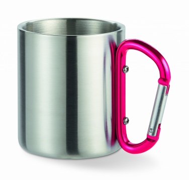 Logotrade promotional item picture of: Metal mug & carabiner handle