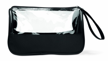 Logo trade promotional items image of: Toiletry bag microfiber w PVC