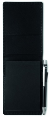 Logo trade corporate gifts image of: A7 notepad in PU pouch w/pen