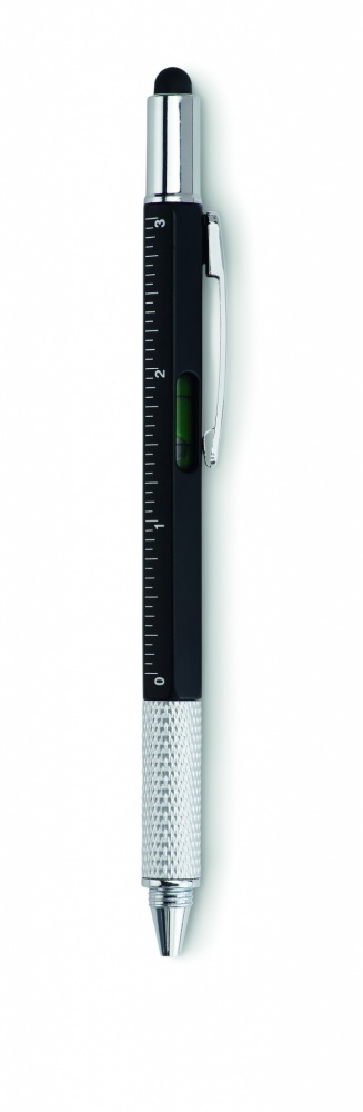 Logo trade advertising product photo of: Spirit level pen with ruler